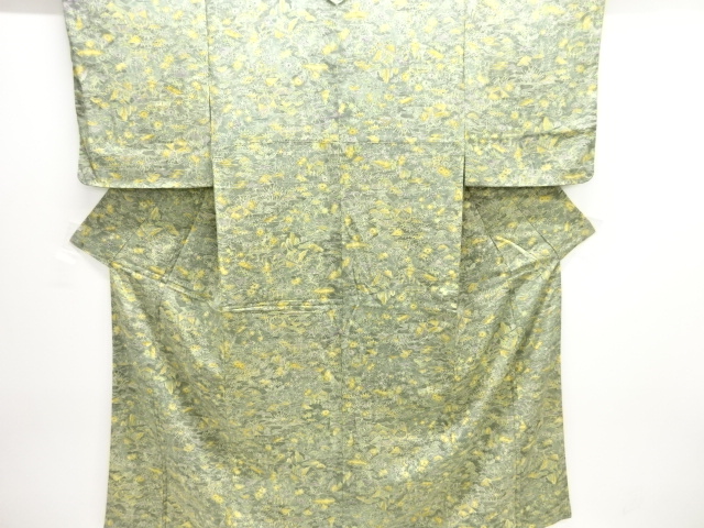 JAPANESE KIMONO / KOMON / CHIRIMEN / SCENERY OF HOUSE